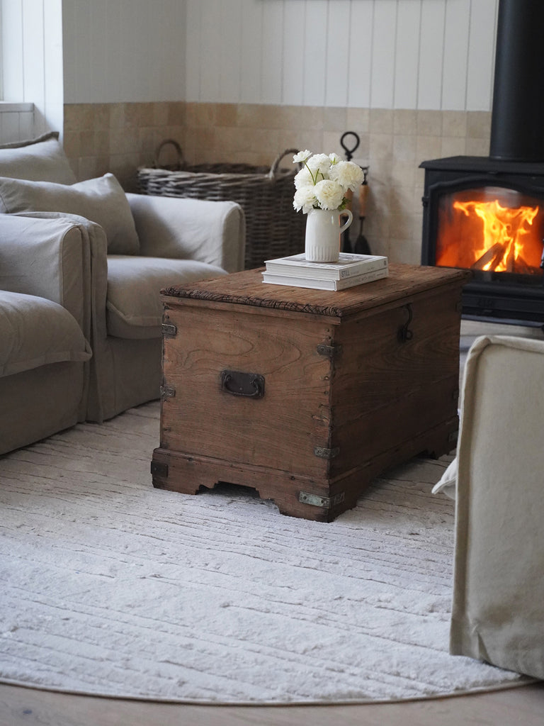 Leilani Ivory Cream Textured Round Rug