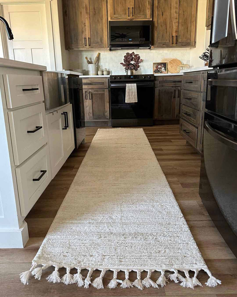 Leilani Ivory Cream Textured Runner Rug