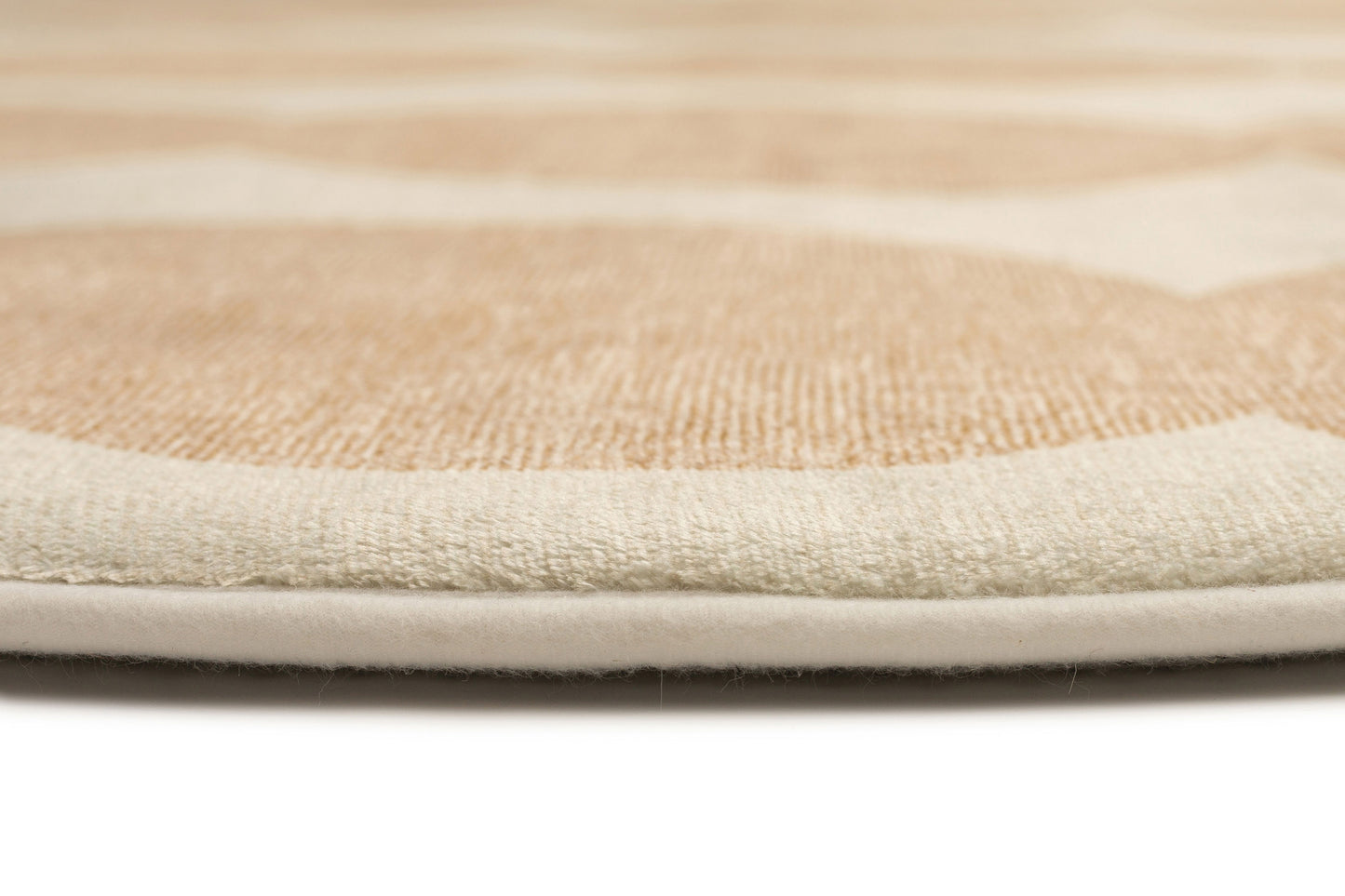 Lexa Beige and Light Beige Abstract Rollie Pollie Round Playmat