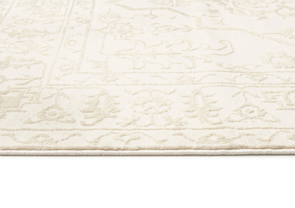 Lianda Neutral Medallion Washable Rug