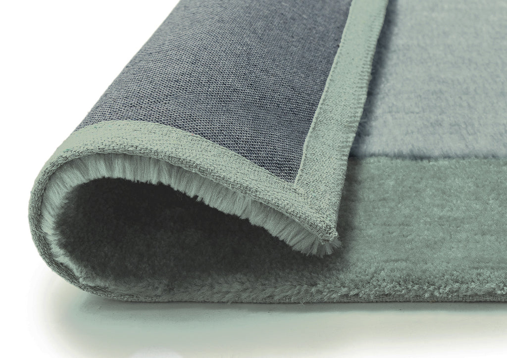 Lila Green Bordered Shag Rug