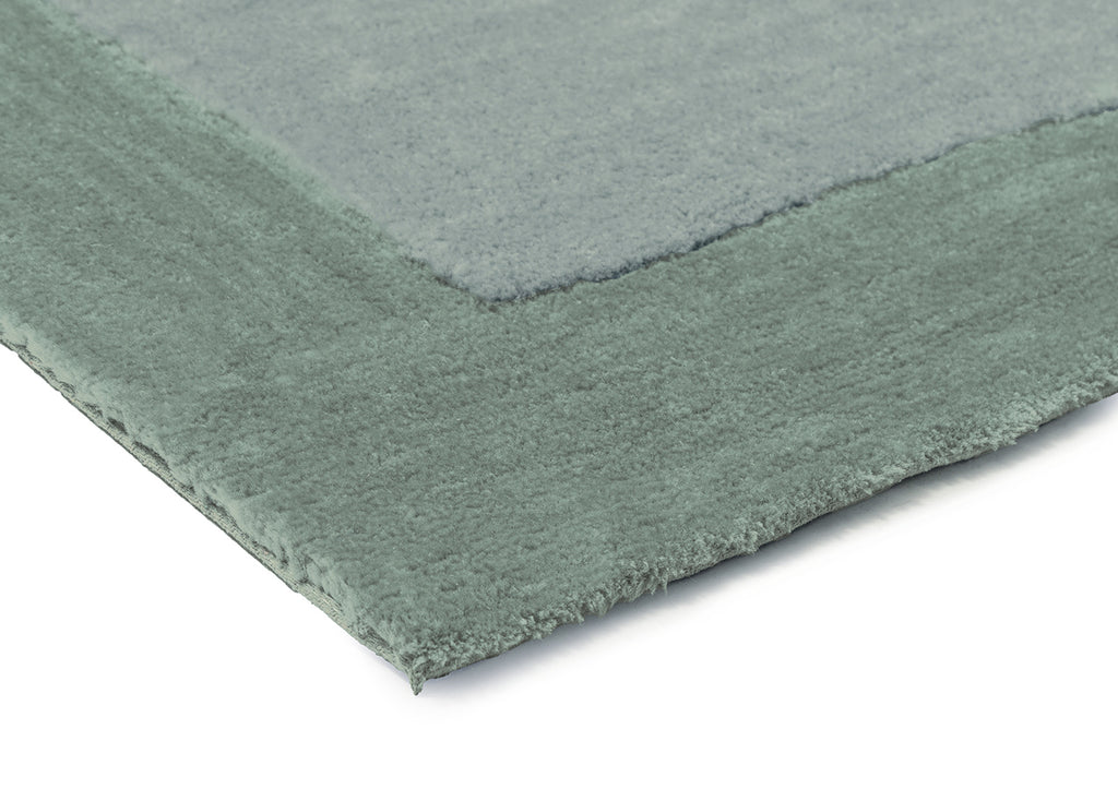 Lila Green Bordered Shag Rug