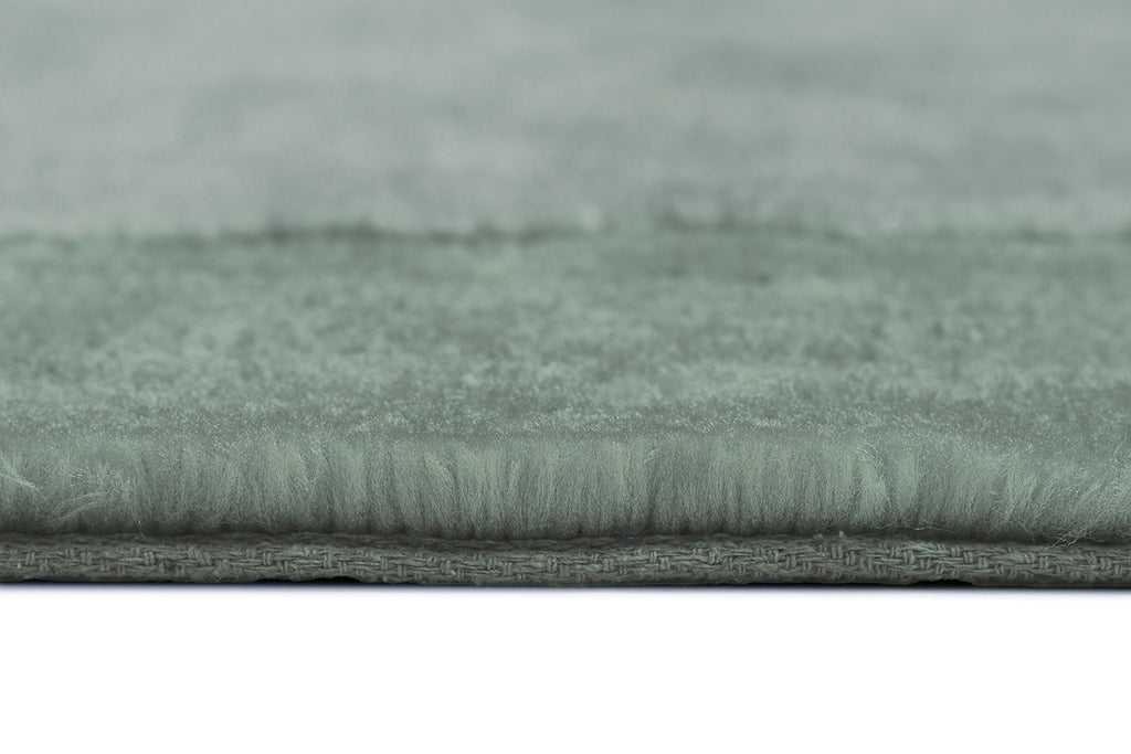 Lila Green Bordered Shag Rug