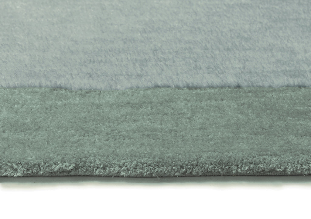 Lila Green Bordered Shag Rug