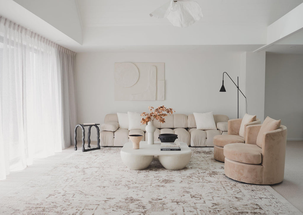 Liliana Cream And Brown Traditional Distressed Floral Rug