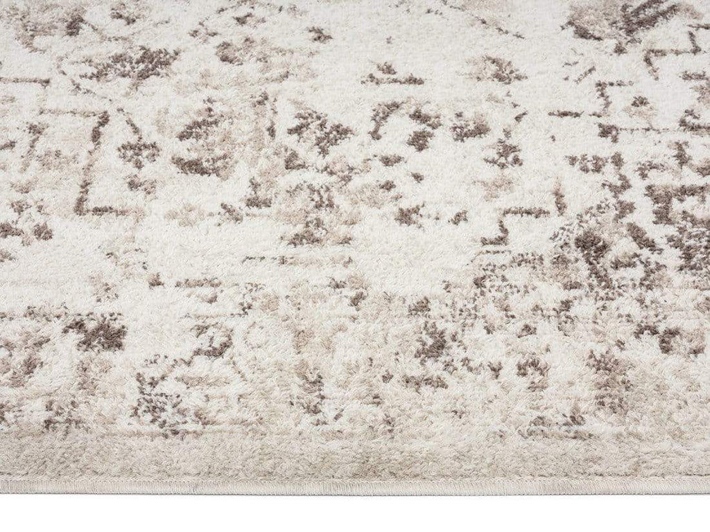 Liliana Cream And Brown Traditional Distressed Floral Rug