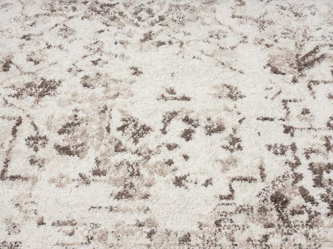 Liliana Cream And Brown Traditional Distressed Floral Rug