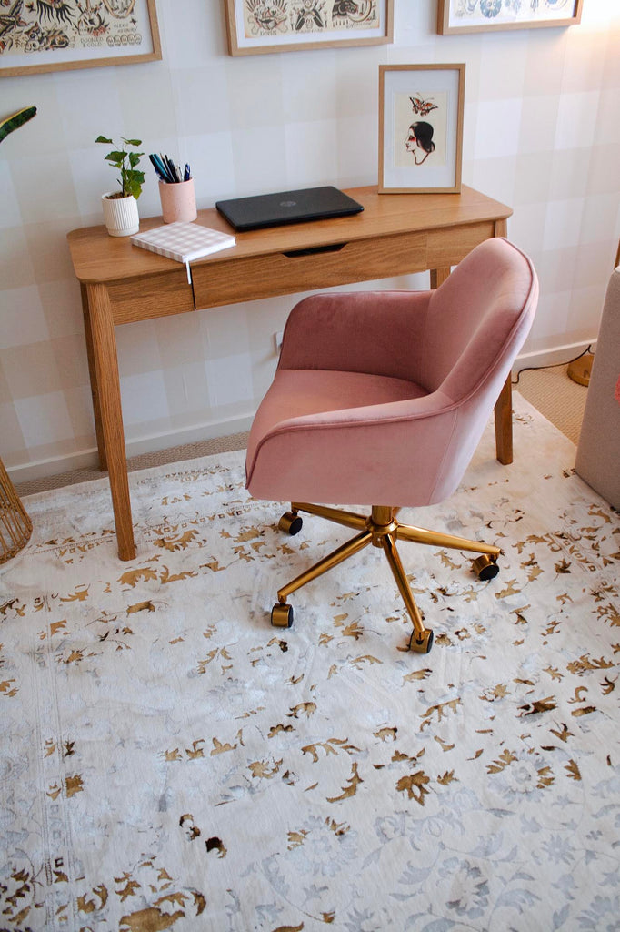 Lindy Cream Ivory And Gold Traditional Floral Rug