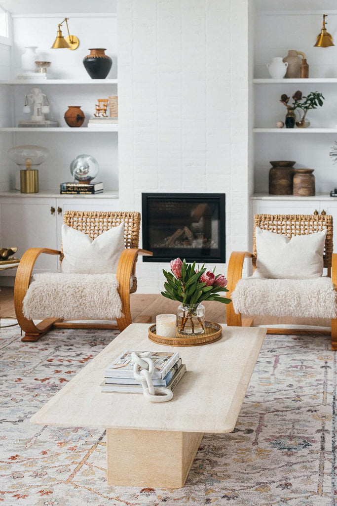 Livvie Blue and Orange Multi-Colour Distressed Rug