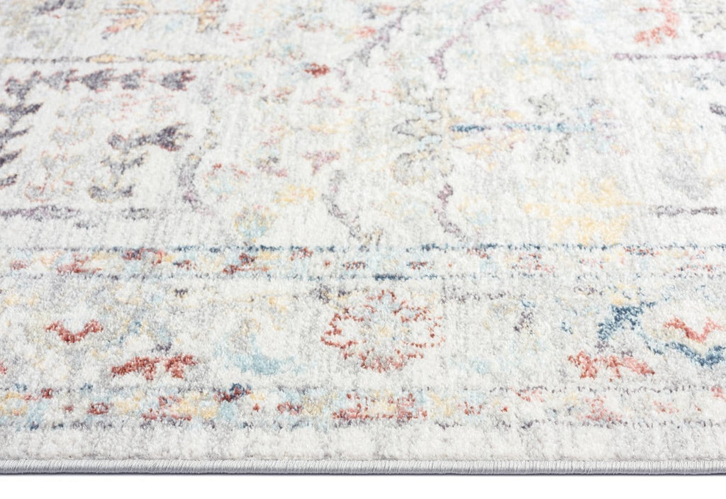 Livvie Blue and Orange Multi-Colour Distressed Rug