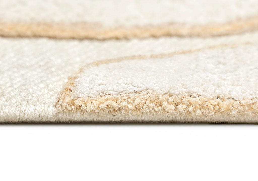 Lola Cream Abstract Cotton Washable Rug