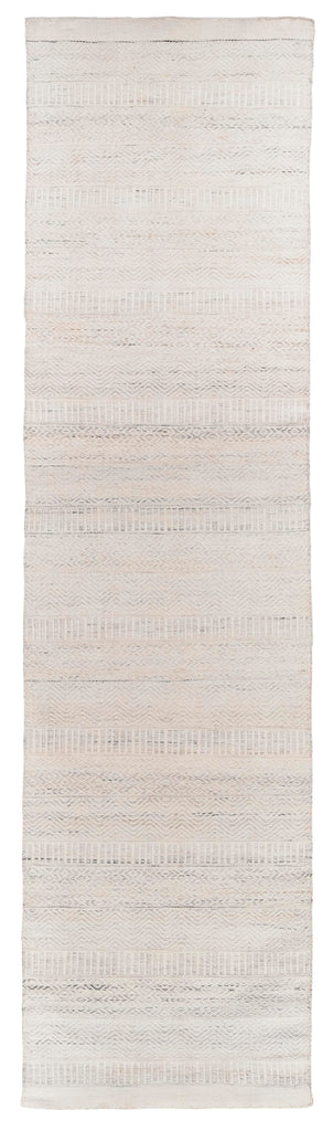 Loretta Cream and Grey Indoor Outdoor PET Runner Rug