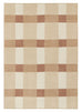 Lucca Beige Ivory and Terracotta Checkered Indoor Outdoor Rug
