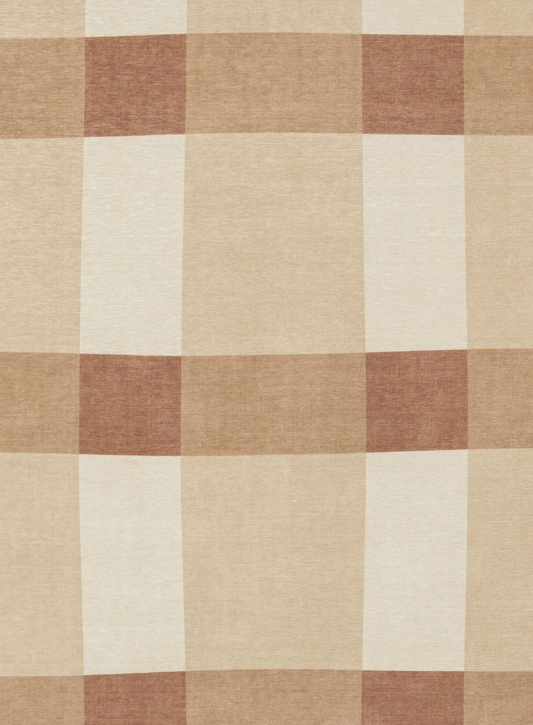 Lucca Beige Ivory and Terracotta Checkered Indoor Outdoor Rug