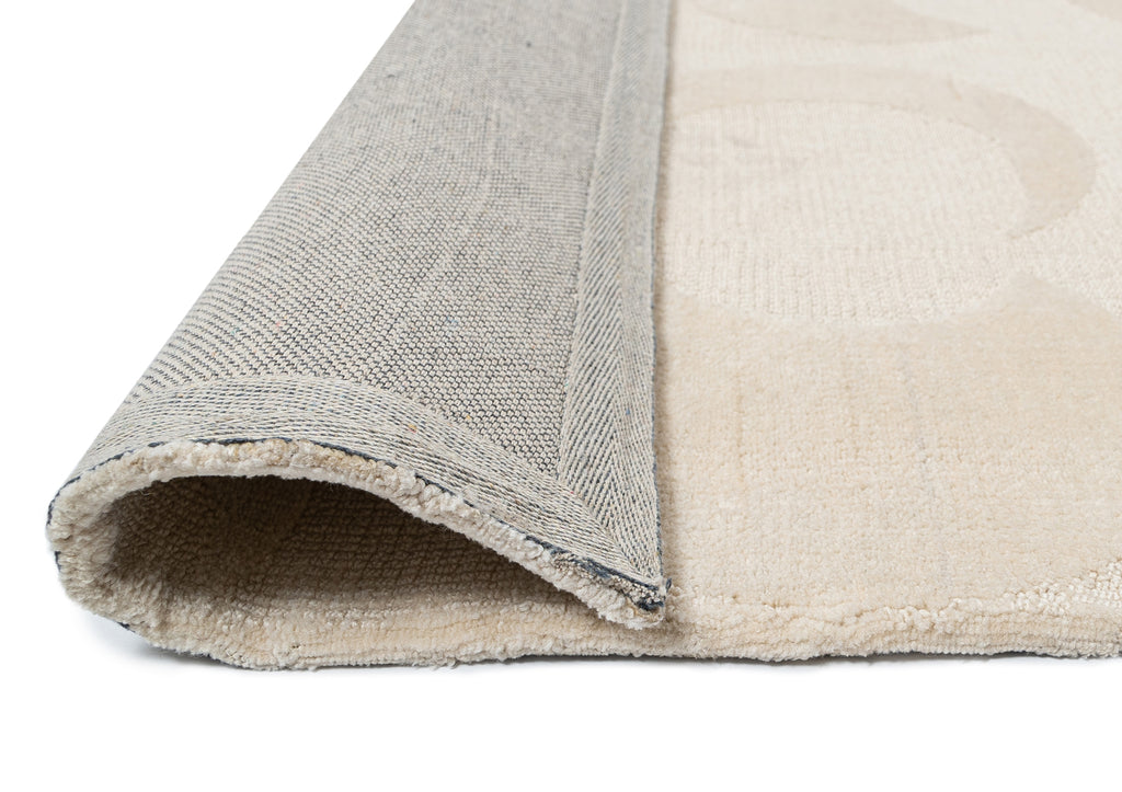 Lucy Beige Cream Half-Moon Pattern Rug