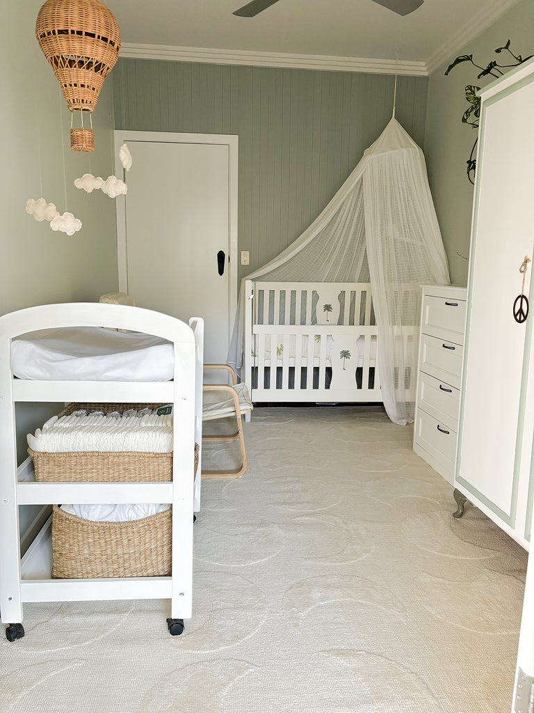 Lucy Beige Cream Half-Moon Pattern Rug