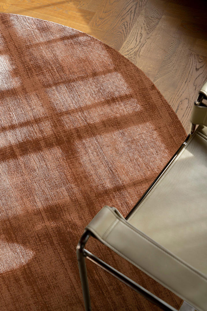 Lupe Terracotta Handwoven Round Rug
