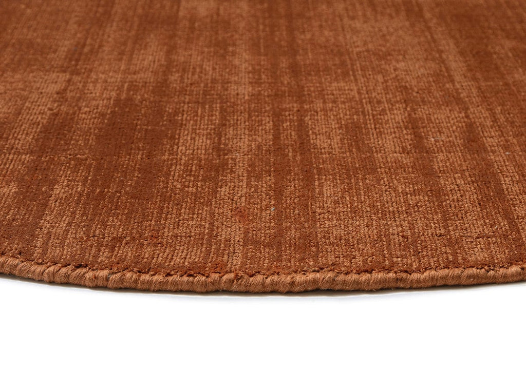 Lupe Terracotta Handwoven Round Rug