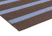 Luz Deep Cocoa and Vivid Blue Striped Indoor Outdoor Rug