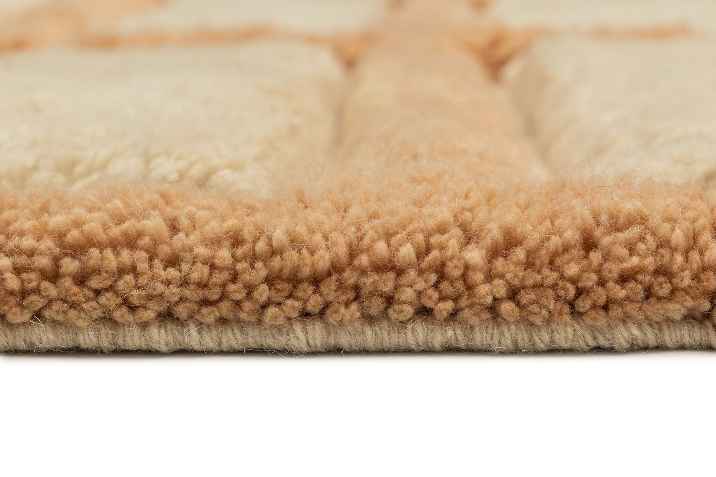 Lydia Peach High-Low Shag Wool Rug