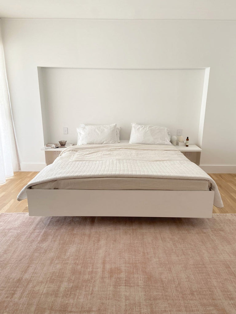 Lyla Blush Peach Distressed Viscose Rug