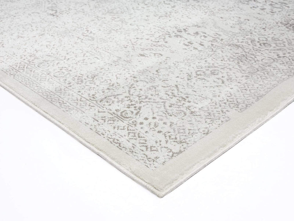 Madison Ivory And Grey Traditional Distressed Rug