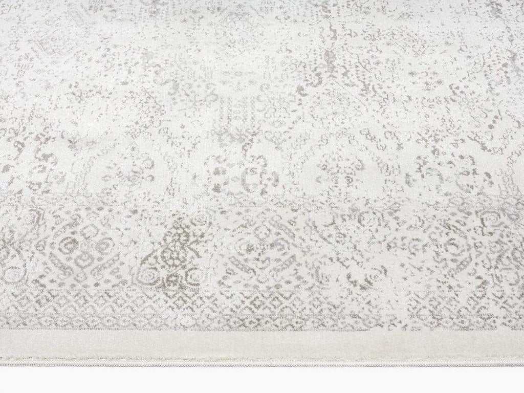 Madison Ivory And Grey Traditional Distressed Runner Rug