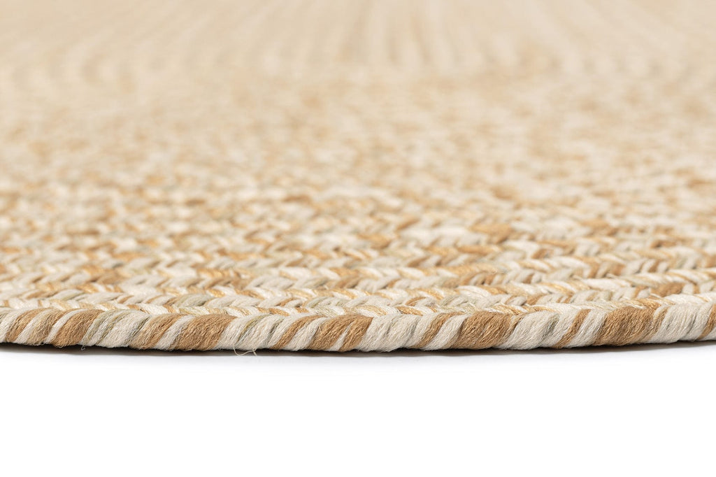 Malia Beige Braided Flatweave Indoor Outdoor Round Rug