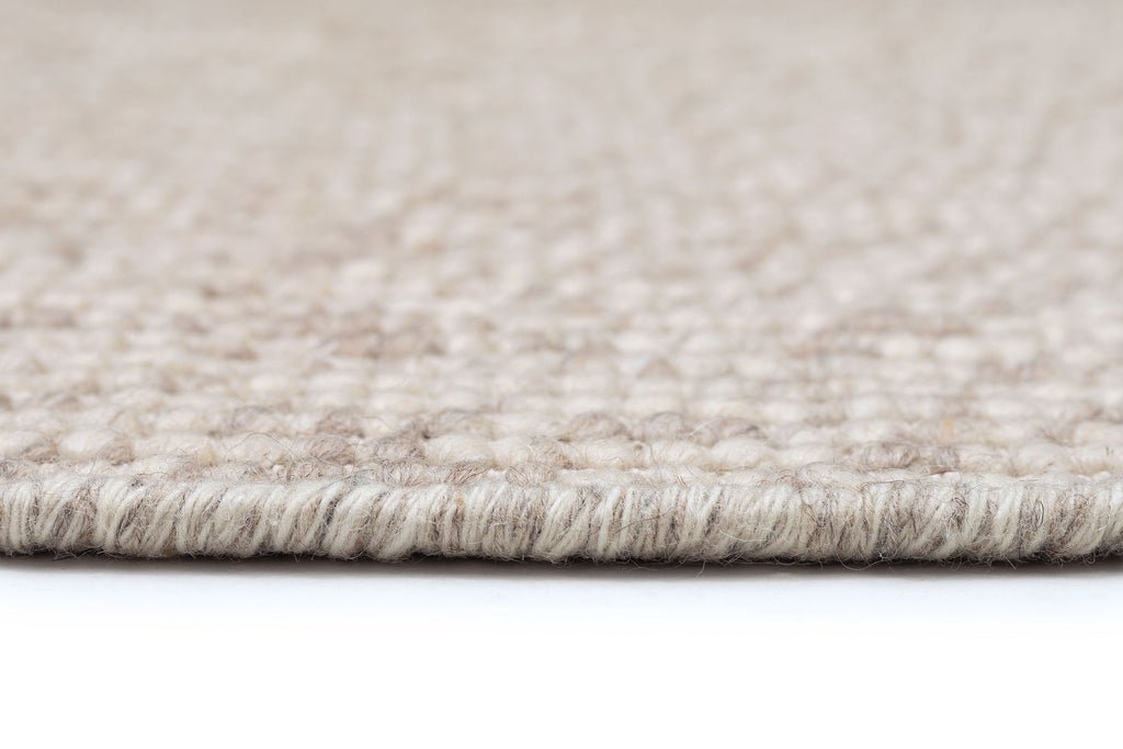 Mallory Marbled Cream and Grey Chunky Wool Rug