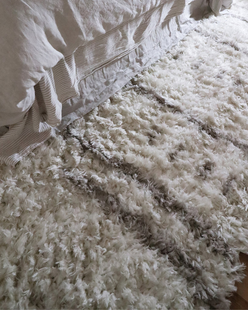 Mandisa Cream & Beige Tribal Shag Rug