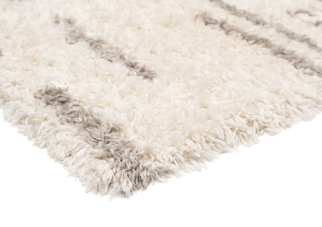 Mandisa Cream & Beige Tribal Shag Rug