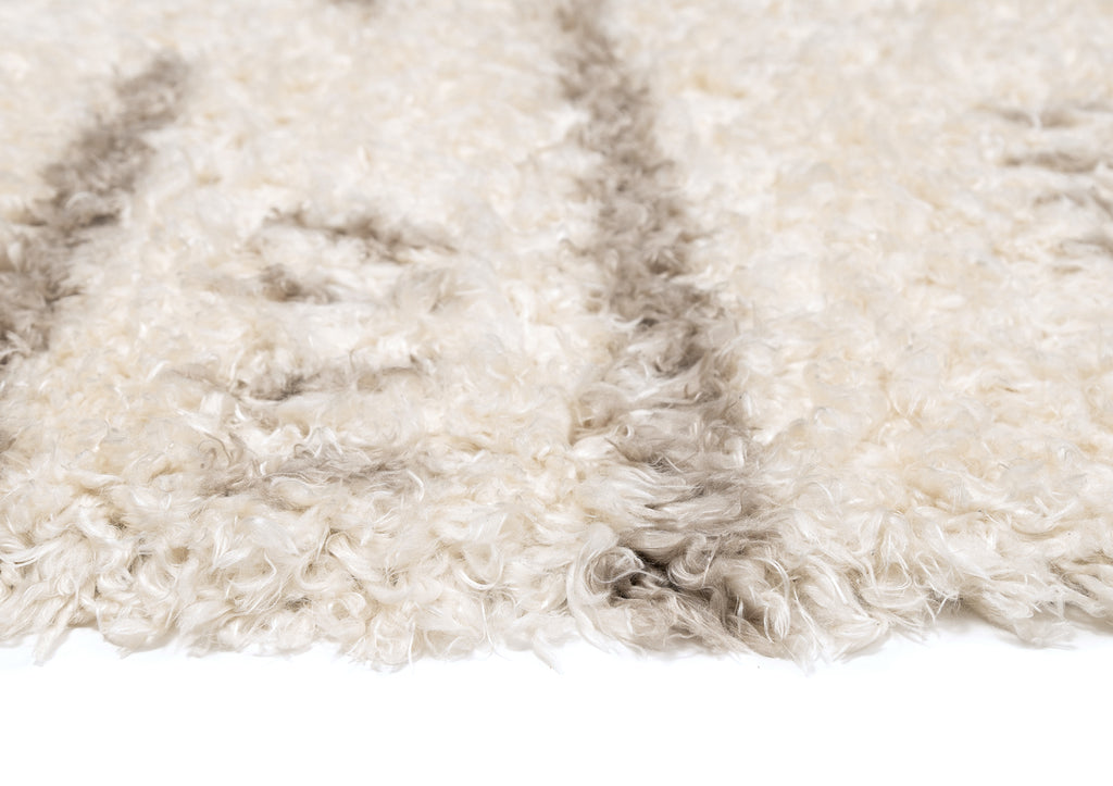 Mandisa Cream & Beige Tribal Shag Rug