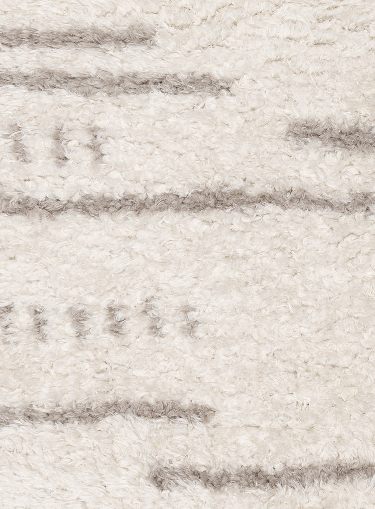 Mandisa Cream & Beige Tribal Shag Rug