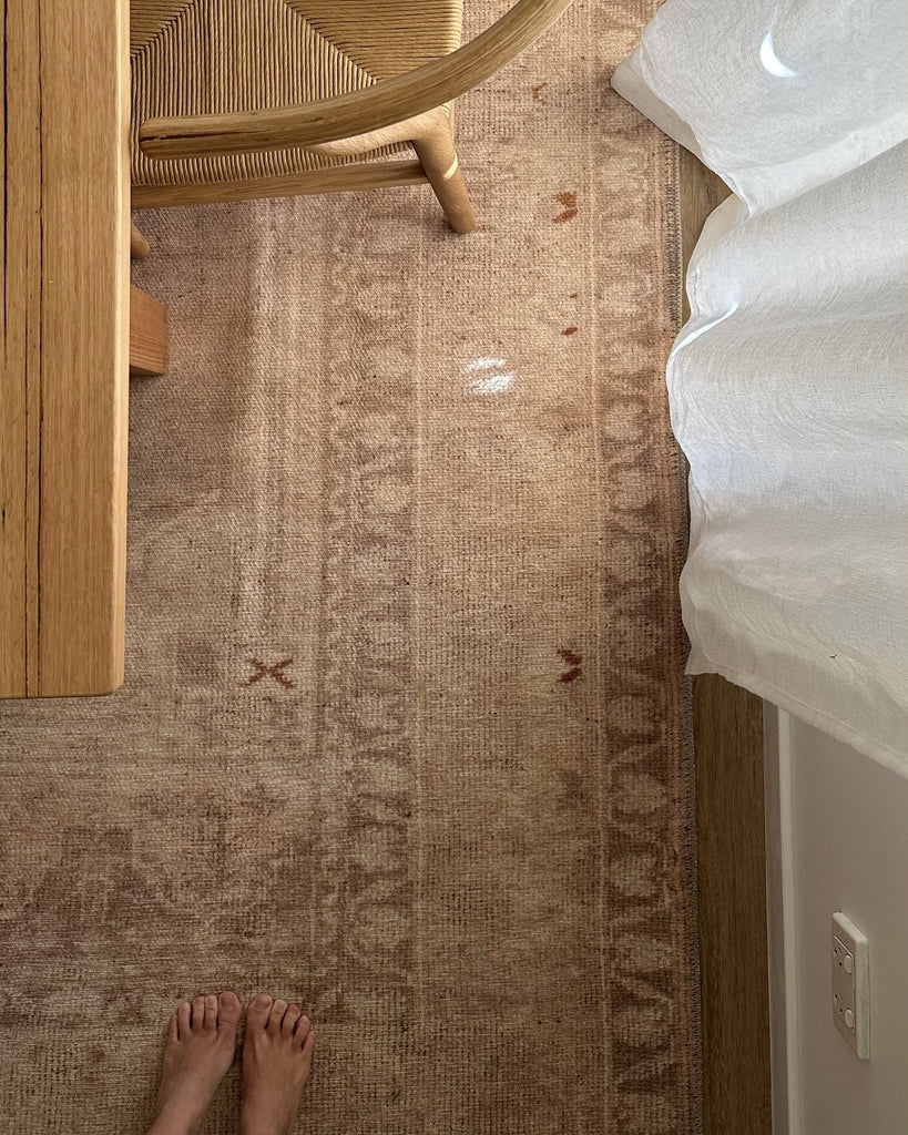 Mariana Cream and Peach Medallion Washable Rug