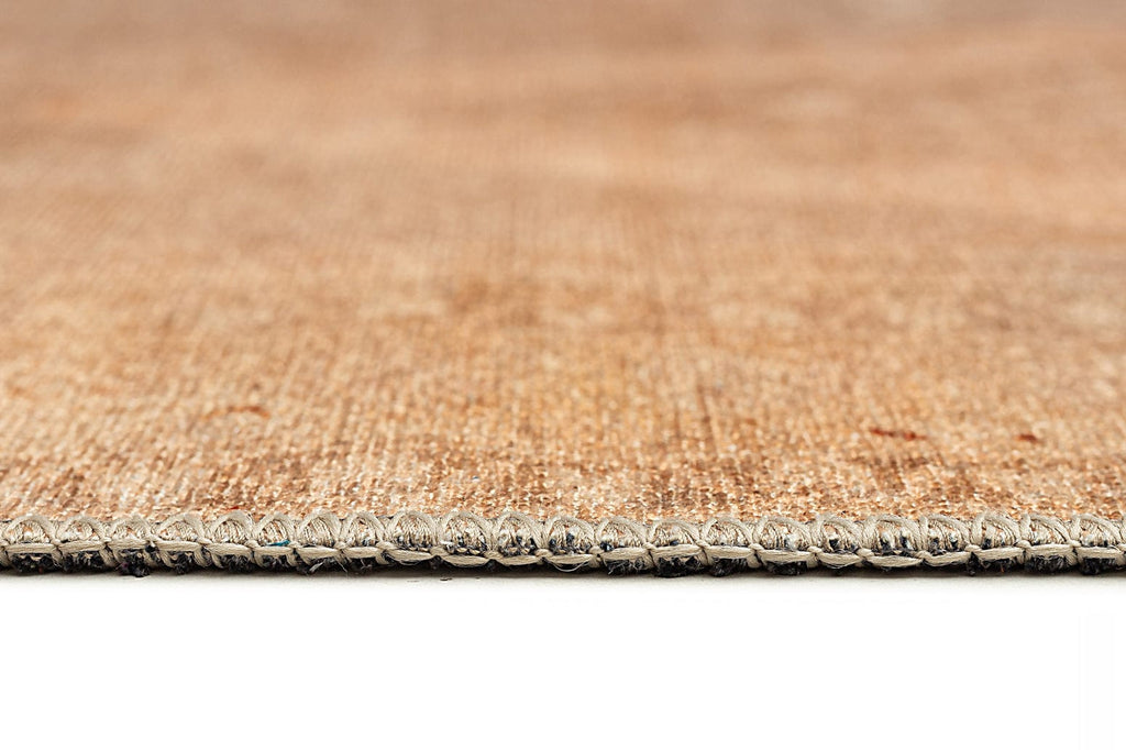 Mariana Cream and Peach Medallion Washable Runner Rug