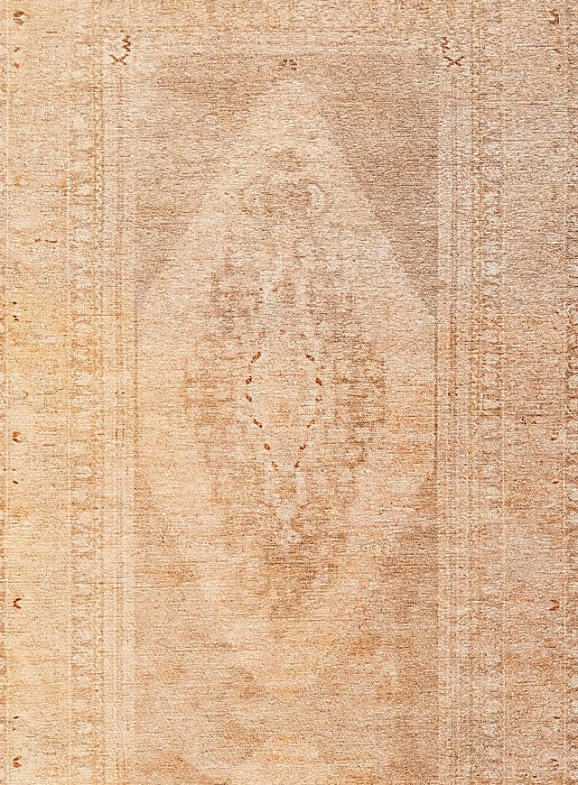 Mariana Cream and Peach Medallion Washable Runner Rug