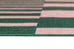 Marilyn Deep Forest Green and Blush Pink Striped Indoor Outdoor Rug