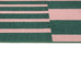 Marilyn Deep Forest Green and Blush Pink Striped Indoor Outdoor Rug