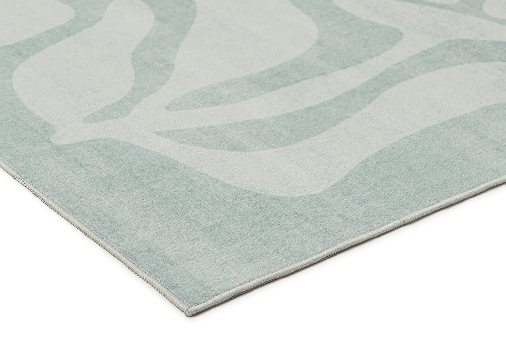 Marion Blue Botanical Washable Rug