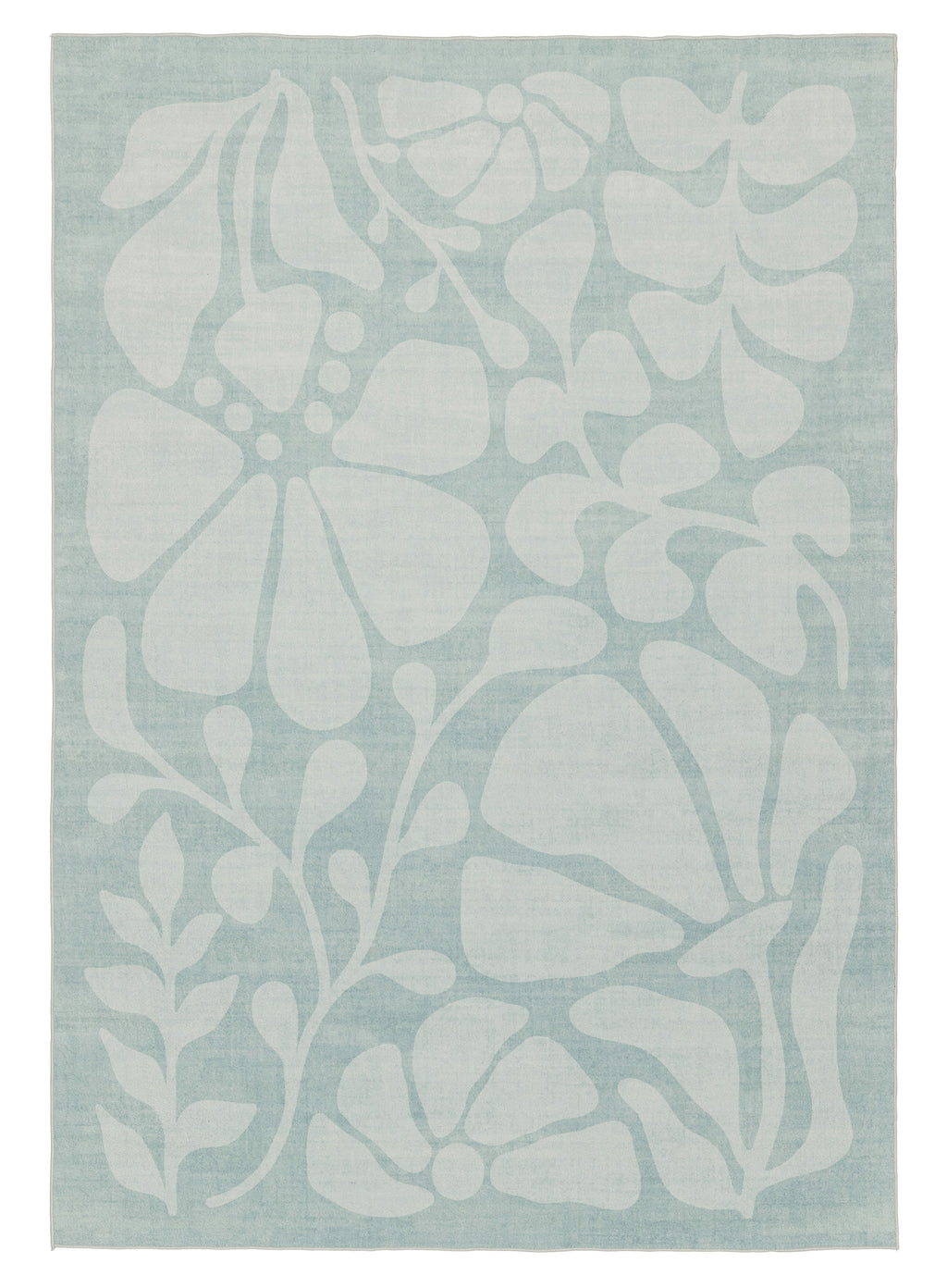 Marion Blue Botanical Washable Rug