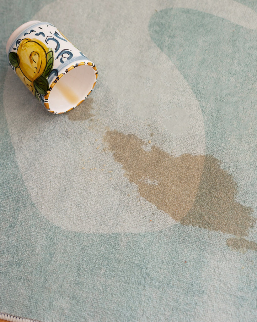 Marion Blue Botanical Washable Rug