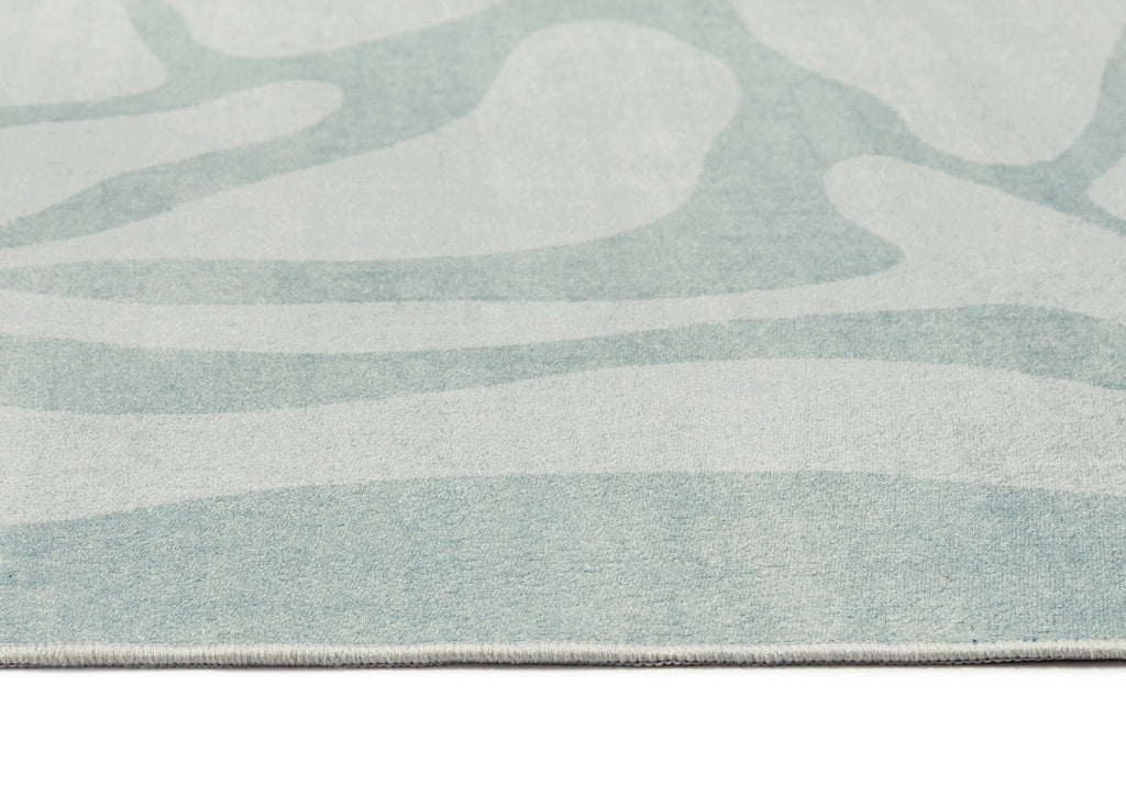 Marion Blue Botanical Washable Rug