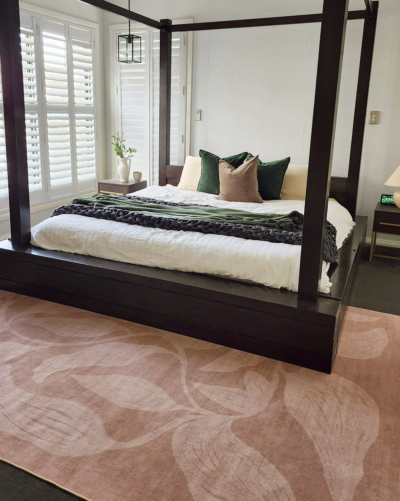 Maryna Beige Botanical Washable Rug