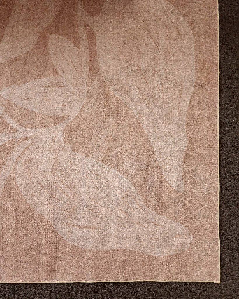 Maryna Beige Botanical Washable Rug