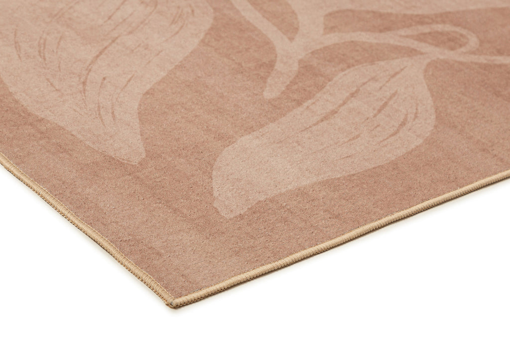 Maryna Beige Botanical Washable Rug