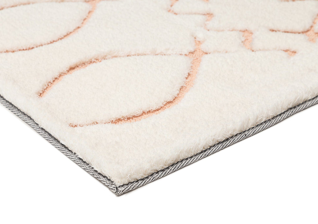 Matilda Cream and Peach Tribal Shag Rug