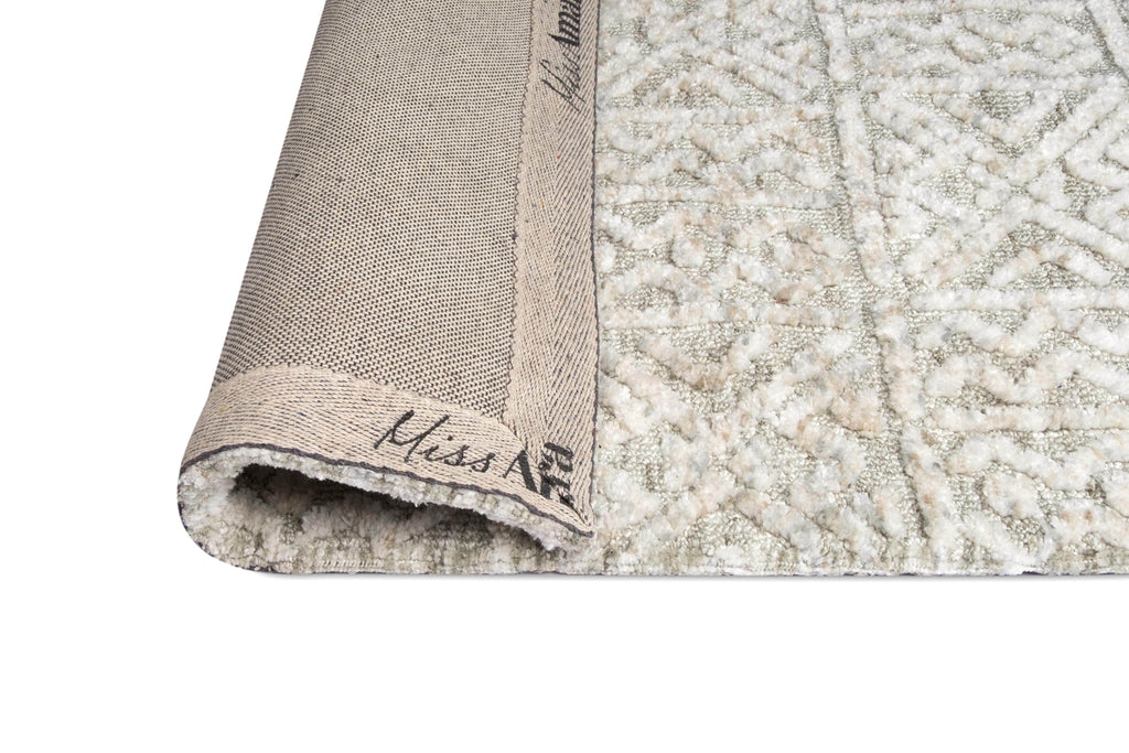 Melia Grey and Ivory Runner Rug
