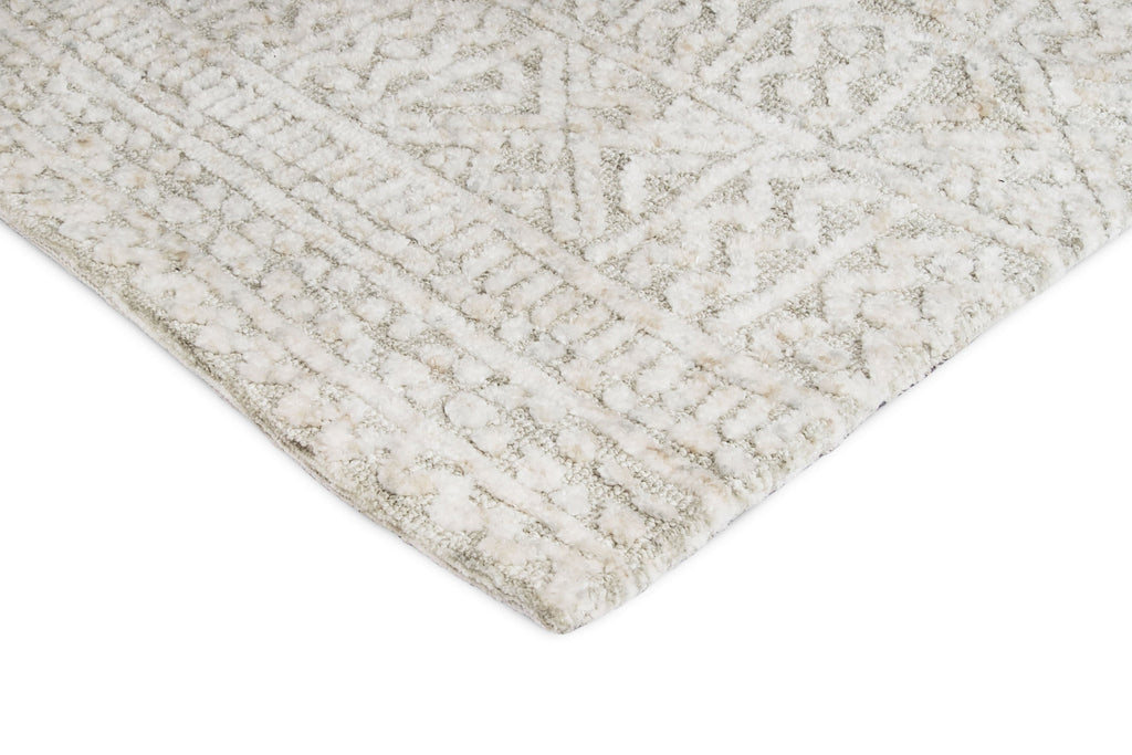 Melia Grey and Ivory Runner Rug