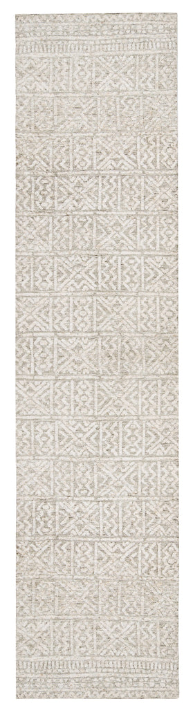 Melia Grey and Ivory Runner Rug