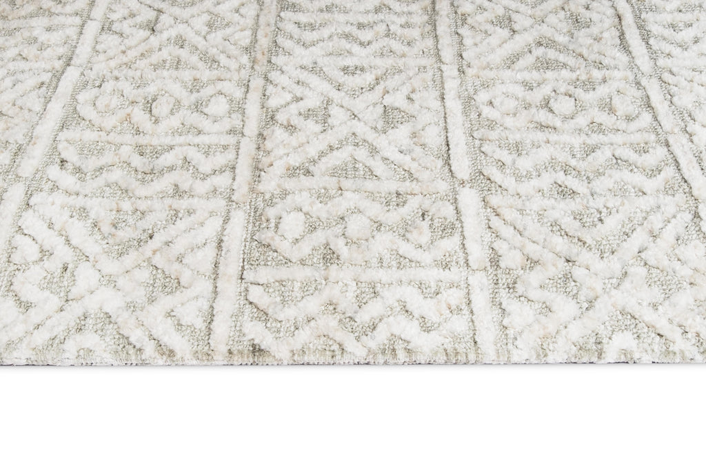 Melia Grey and Ivory Runner Rug